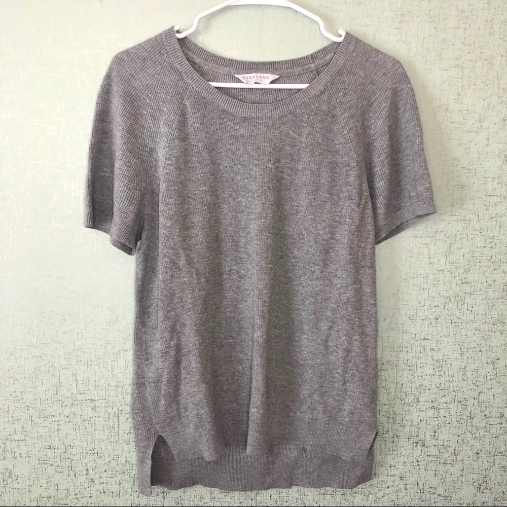 Everlane Short Sleeve Knit Scoop Neck Sweater